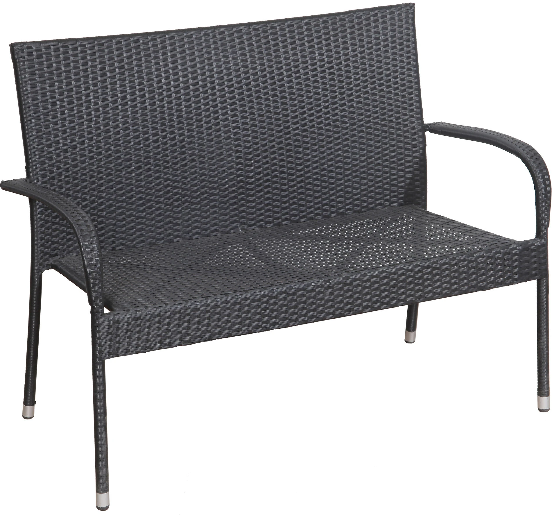 TrendLine Rattanbank Malta Schwarz