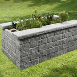 Kann Hochbeet-Set 1 Bruchstein 200 X 125 X 81 Cm Grau