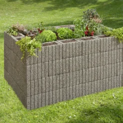 Kann Hochbeet-Set Pflanzstein Mini 170 X 110 X 80 Cm Grau