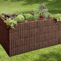 Kann Hochbeet-Set Pflanzstein Mini 170 X 110 X 80 Cm Braun