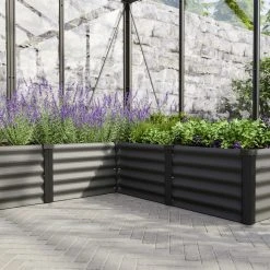 Vitavia Hochbeet Meta 185 X 185 X 40 Cm Granit Schwarz