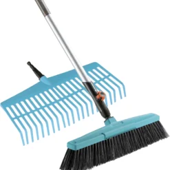 Gardena Komplettset Combisystem Straßenbesen Rechen + Stiel