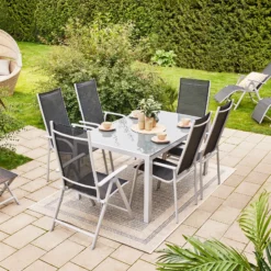 TrendLine Möbelset New York 1 Tisch + 4 Stühle