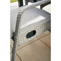 TrendLine Gartenmöbel-Set Linz+Pero Tisch + 6 Stufenlos Verstellbare Sessel