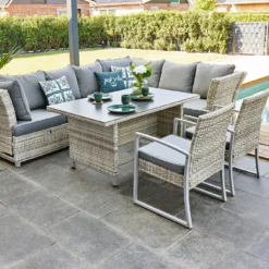 Primaster Dining Lounge Möbelset Tulum Inkl. Allwetter Kissen