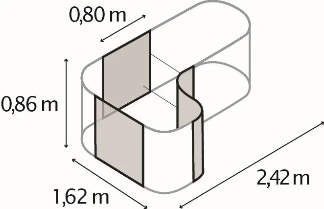 Vitavia Erweiterung Hochbeet 858 Curve 86 Cm Granit – Bild 2