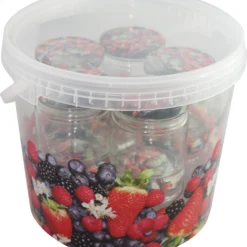 Omega Pflückeimer Mit 10 Einmachgläsern 210 Ml Mit Deckel