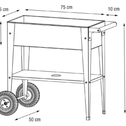 Herstera Hochbeet Kräuterfabrik Mustard 75 X 80 X 35 Cm, Olivgrün